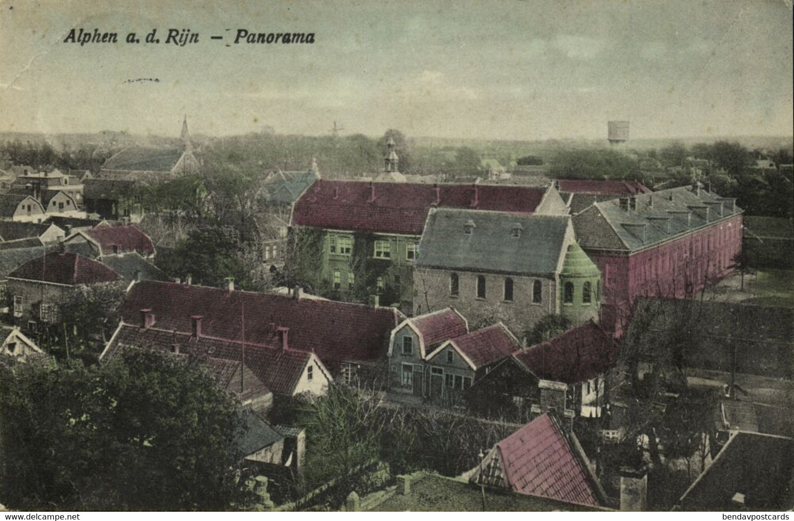 Nederland, ALPHEN A/d RIJN, Panorama (1930s) Ansichtkaart - Alphen A/d Rijn