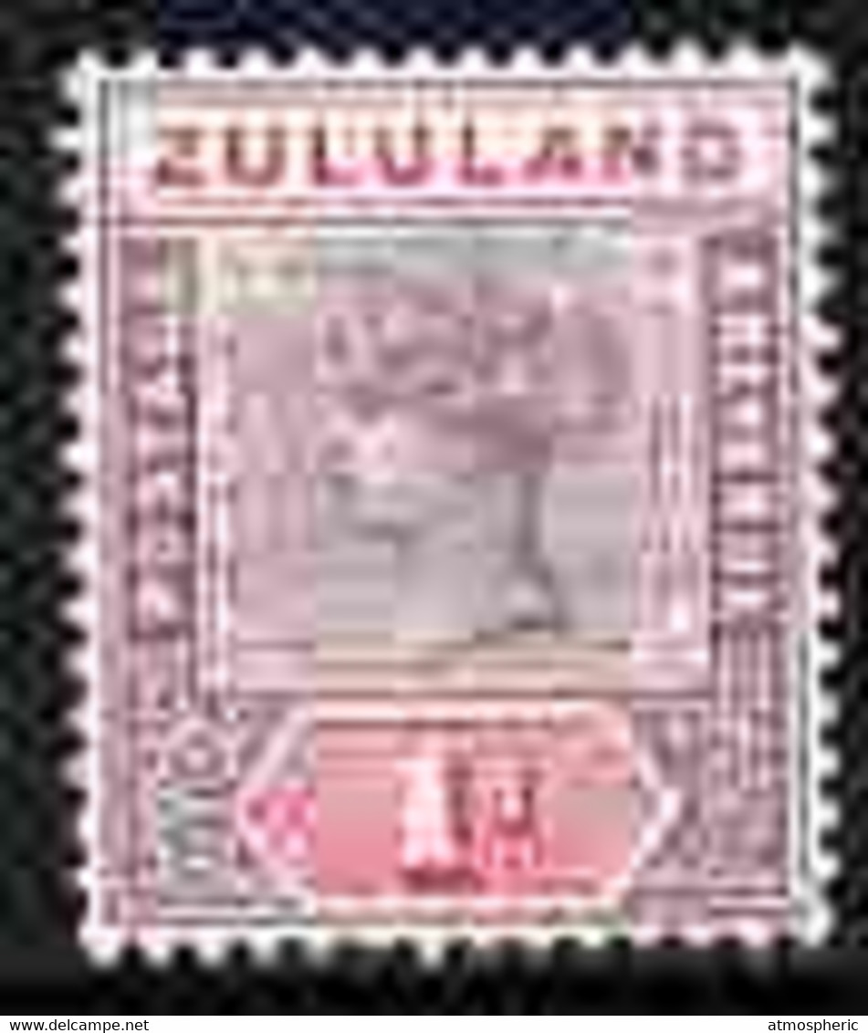 Zululand 1894-96 QV Key Plate 1d Mounted Mint SG 21 - Zoulouland (1888-1902)