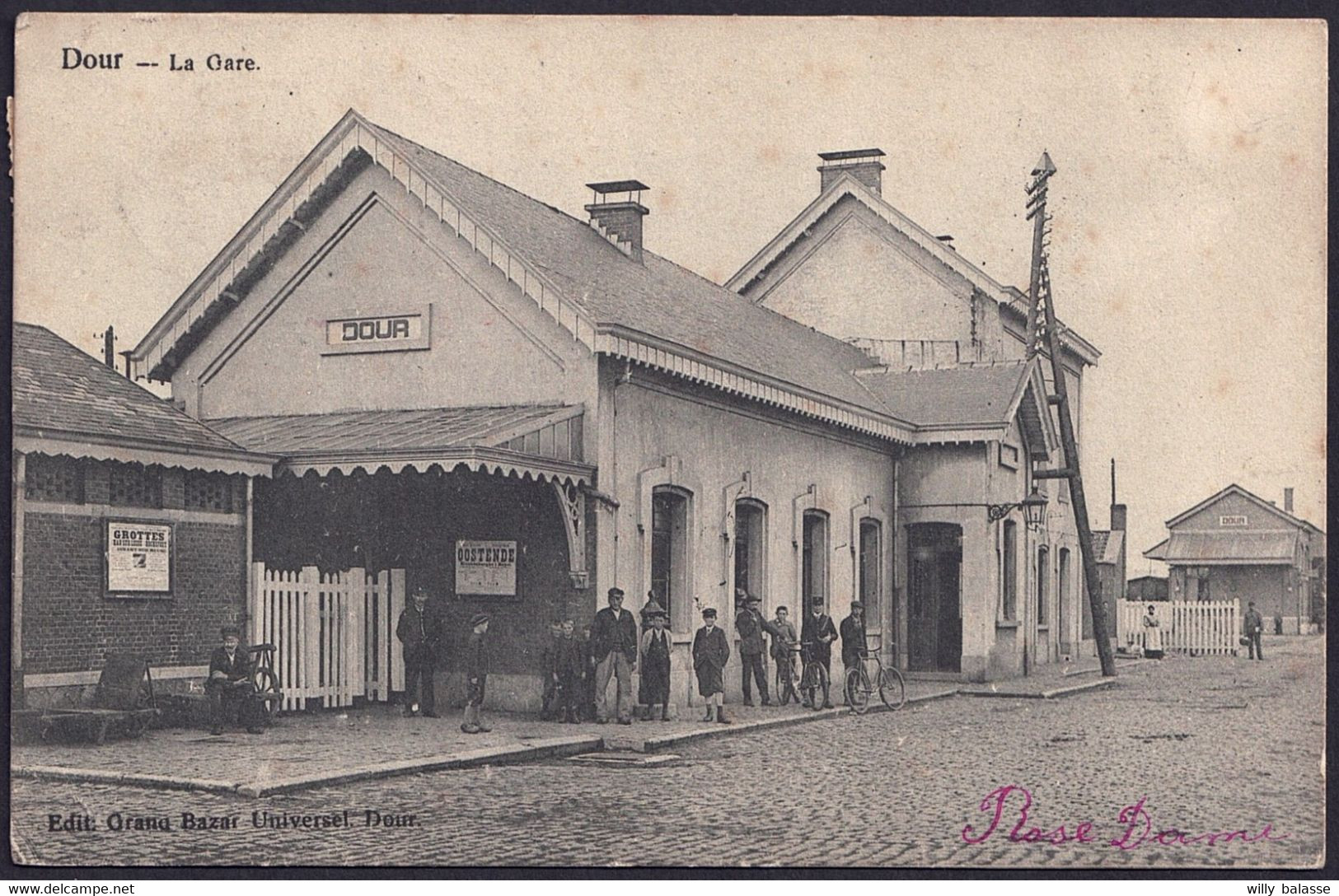 +++ CPA - DOUR - La Gare - Carte Animée - 1905  // - Dour