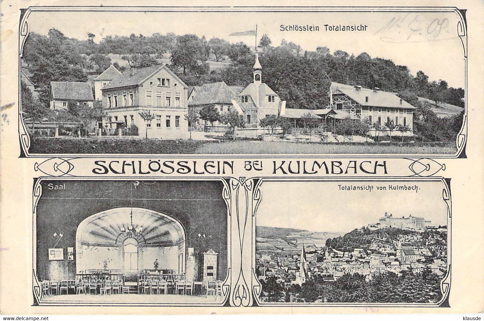 Kulmbach - Schlösslein Mehrbild 1908 AKS - Kulmbach