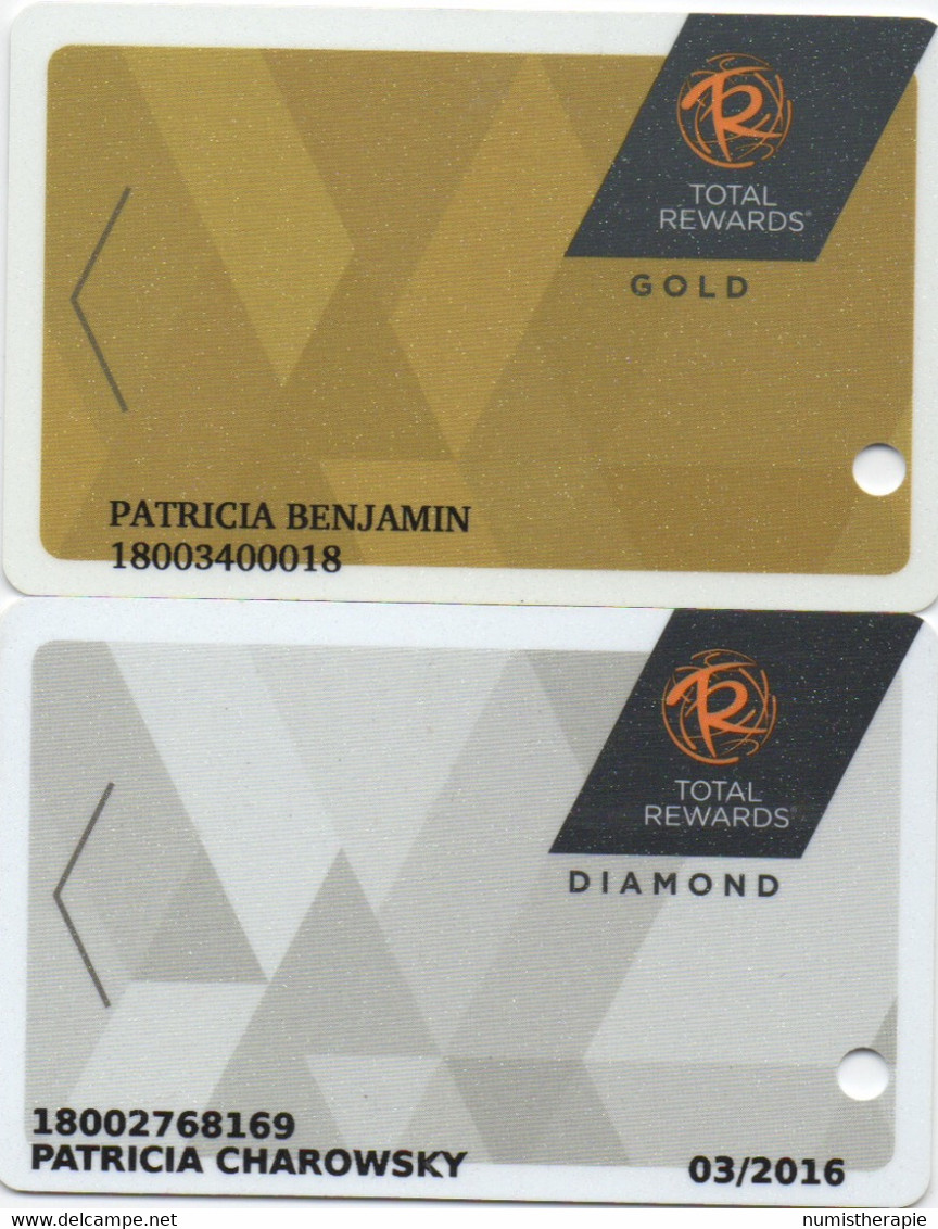 Série De 2 Cartes Casino : Total Rewards : Gold 2015 / Diamond 2015 - Carte Di Casinò