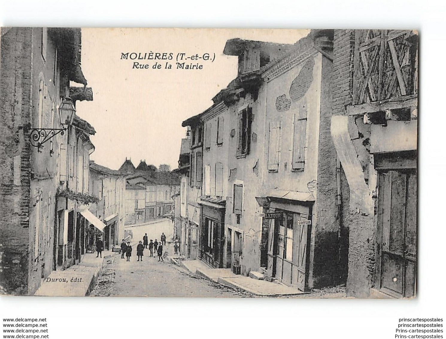 CPA 82 Molieres Rue De La Mairie - Molieres