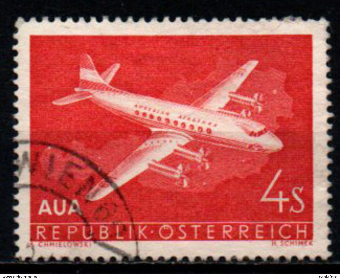 AUSTRIA - 1958 - VOLO INAUGURALE DELLE LINEE AEREE AUSTRIACHE - USATO - Usati