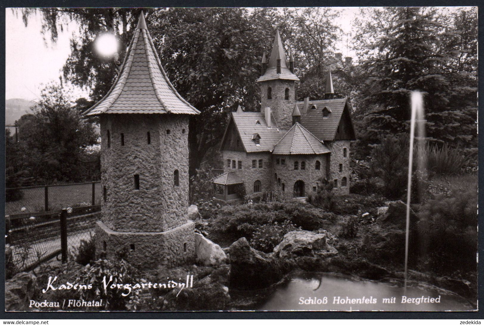 E5993 - Pockau Kadens Vorgartenidyll - Schloß Hohenfels - Foto Oestreich - Marienberg