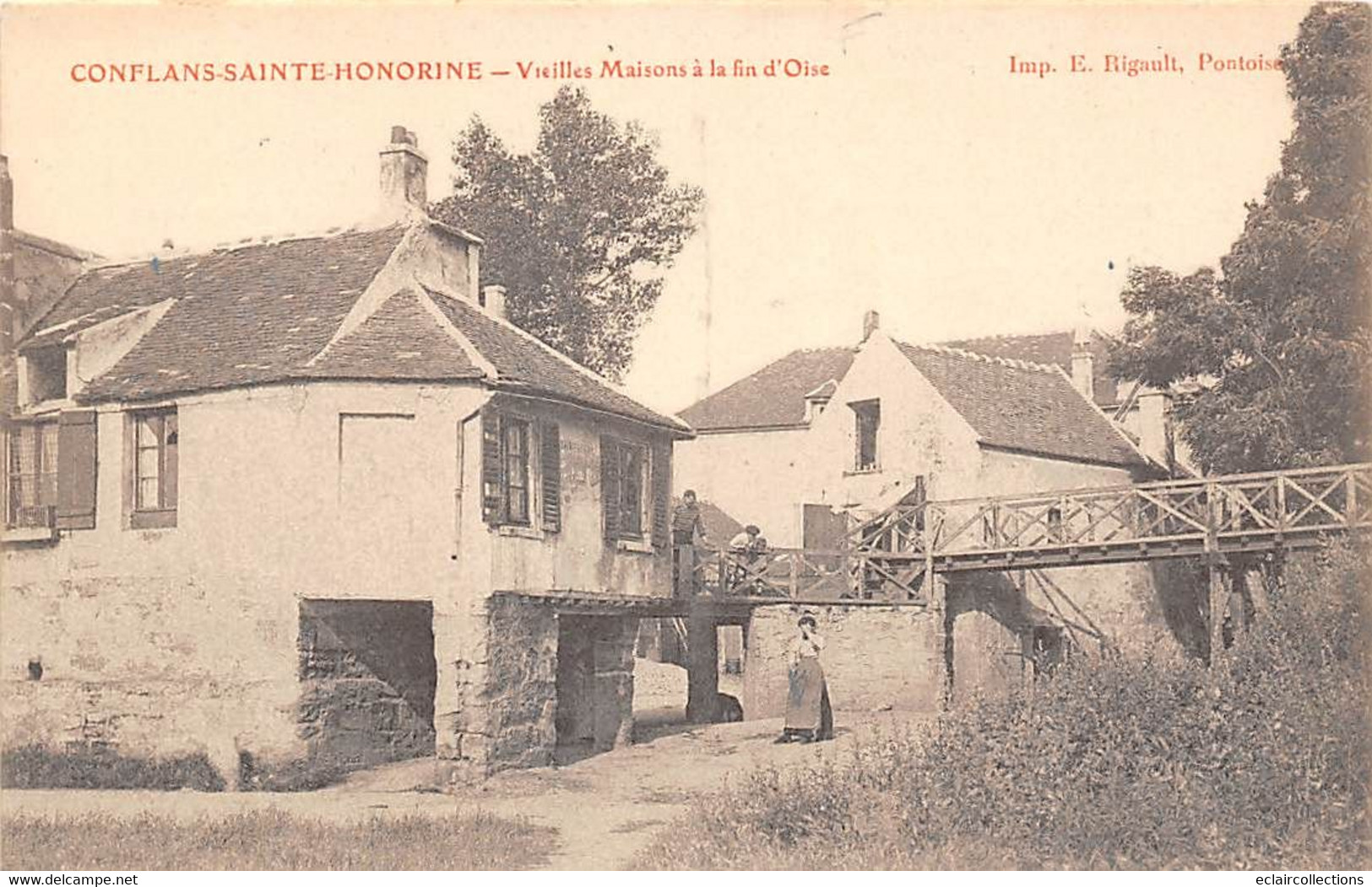 Conflans-Sainte-Honorine . Fin D'Oise      78   Vieilles Maisons A La Fin D'Oise      (voir Scan) - Conflans Saint Honorine