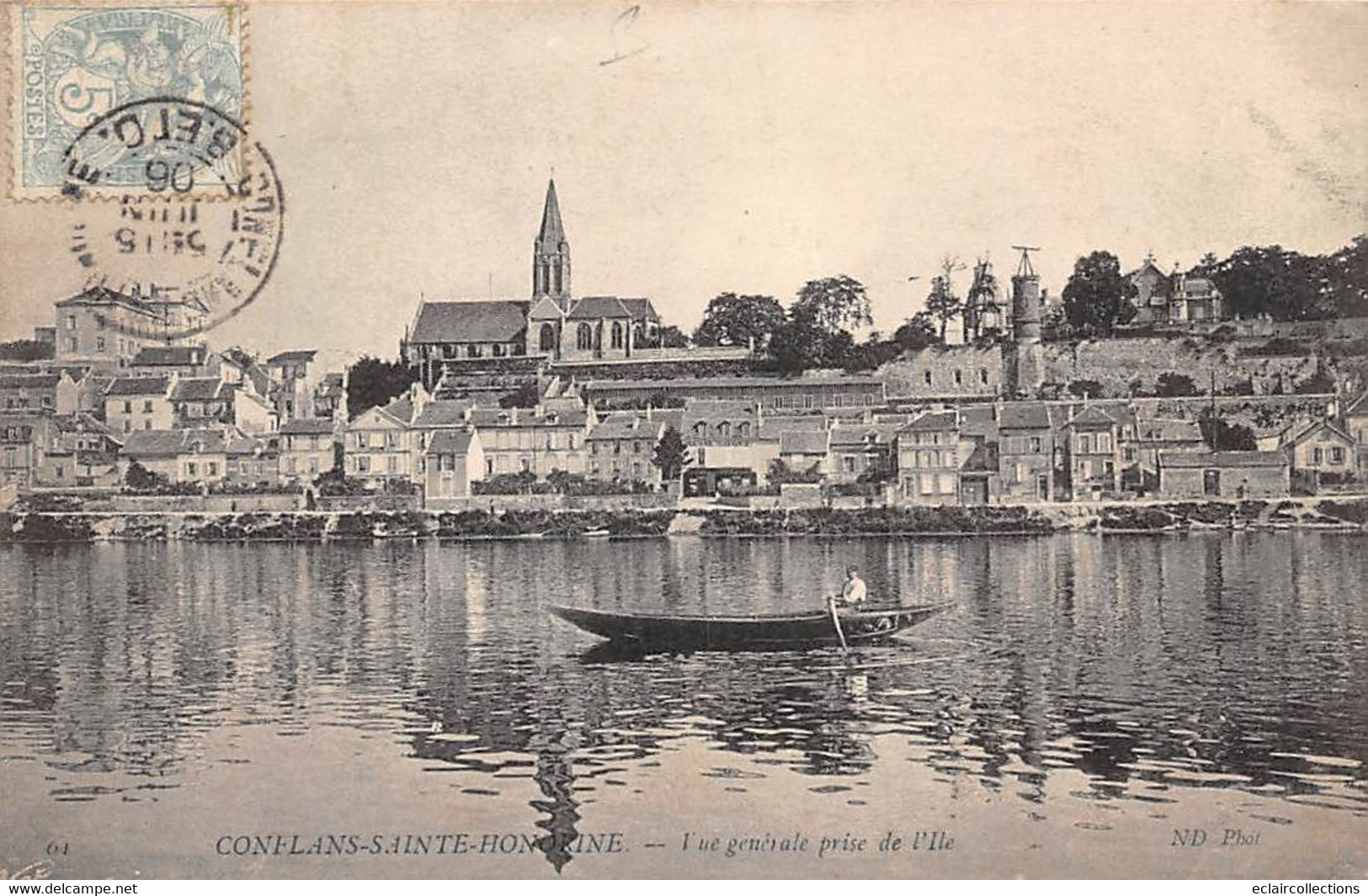 Conflans-Sainte-Honorine . Fin D'Oise      78        Vue Générale Prise De L'Ile    (voir Scan) - Conflans Saint Honorine