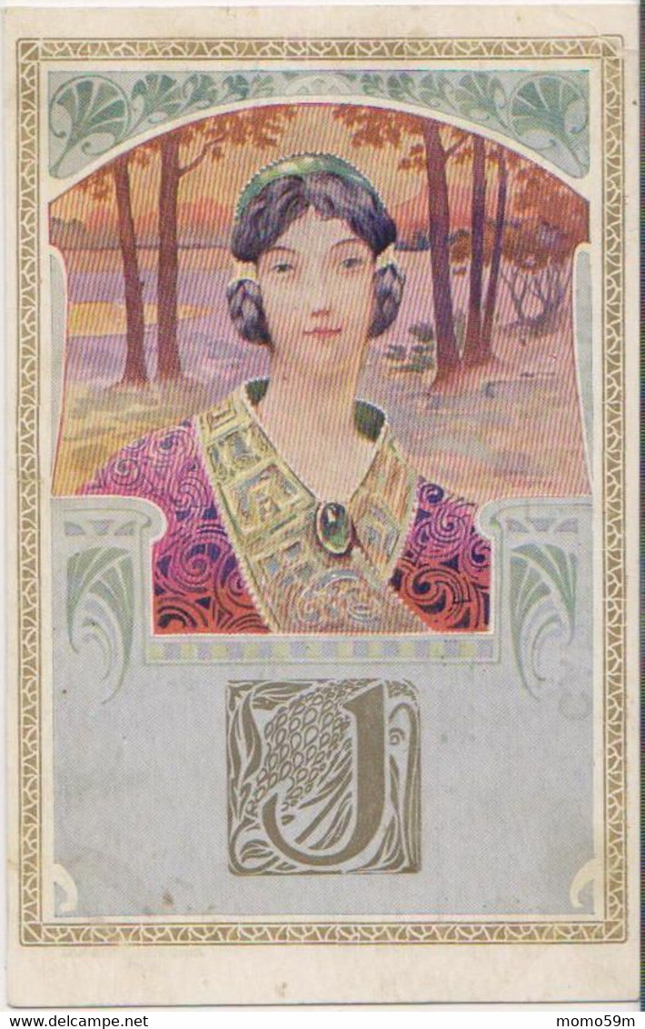 1904 . Femme . Art Nouveau . J ( Eanne) - Lessieux