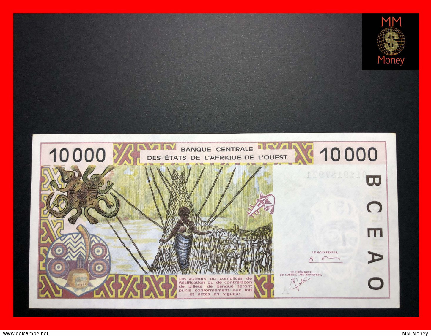 Ivory Coast  10.000  10000 Franc 2001  WAS  P. 114 A   AUNC - Côte D'Ivoire