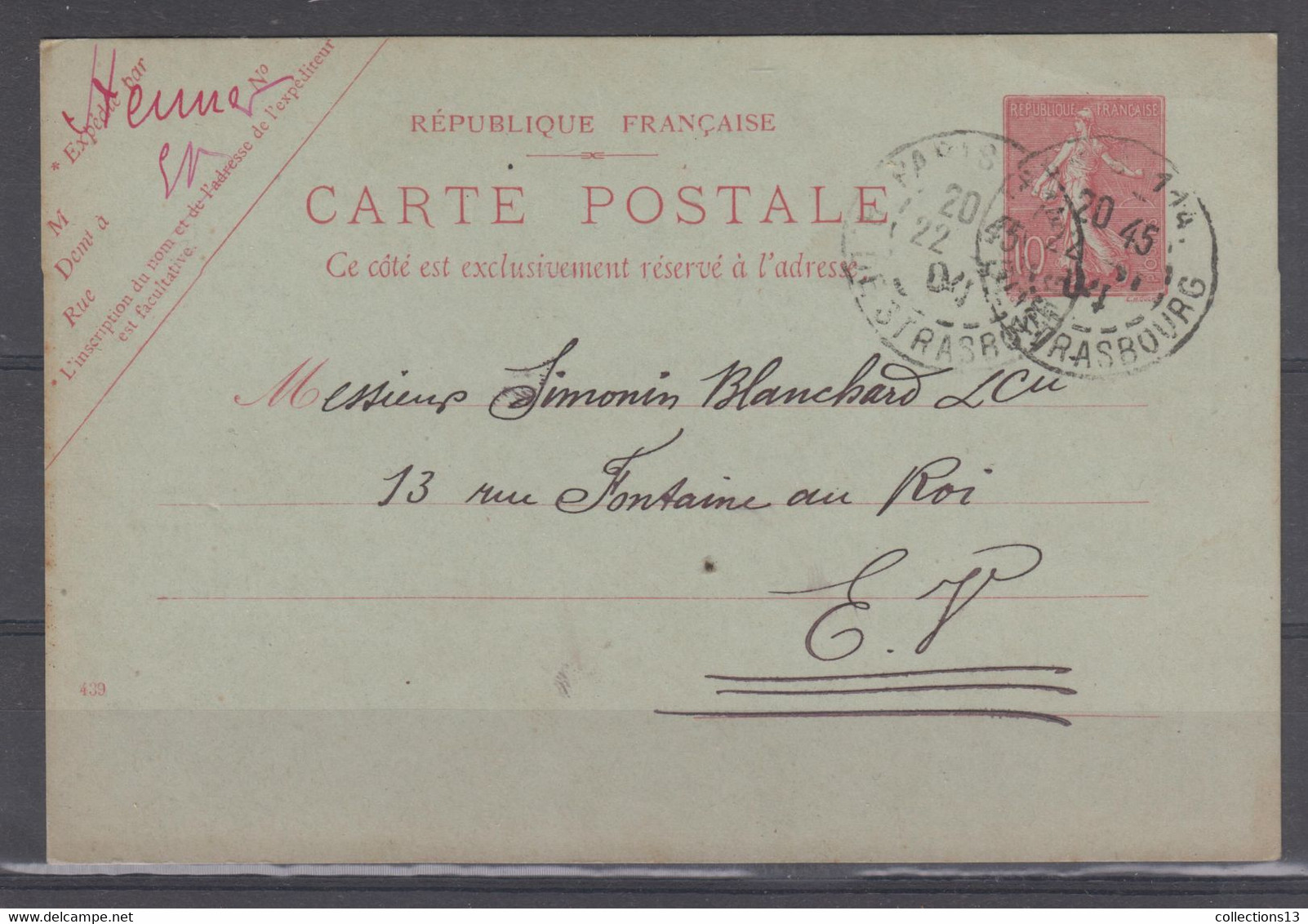 FRANCE - Entier Postaux - 129-CP (2 Entiers) - Lots Et Collections : Entiers Et PAP