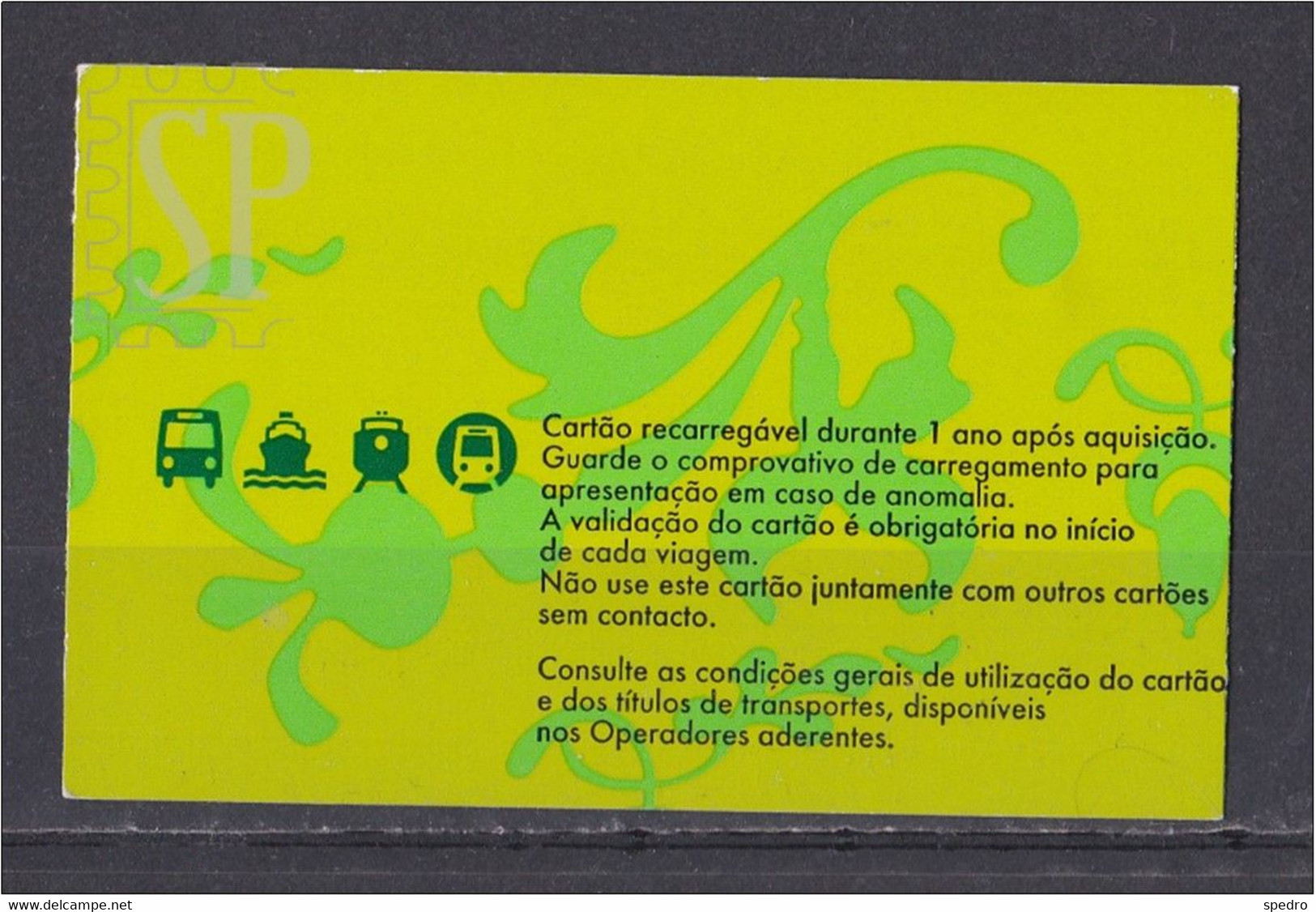 Titre De Transporte Àrea Lisboa Bus Metro FGC Tram Rodalies Transport Ticket Sistema Tarifari Integrat - Ohne Zuordnung