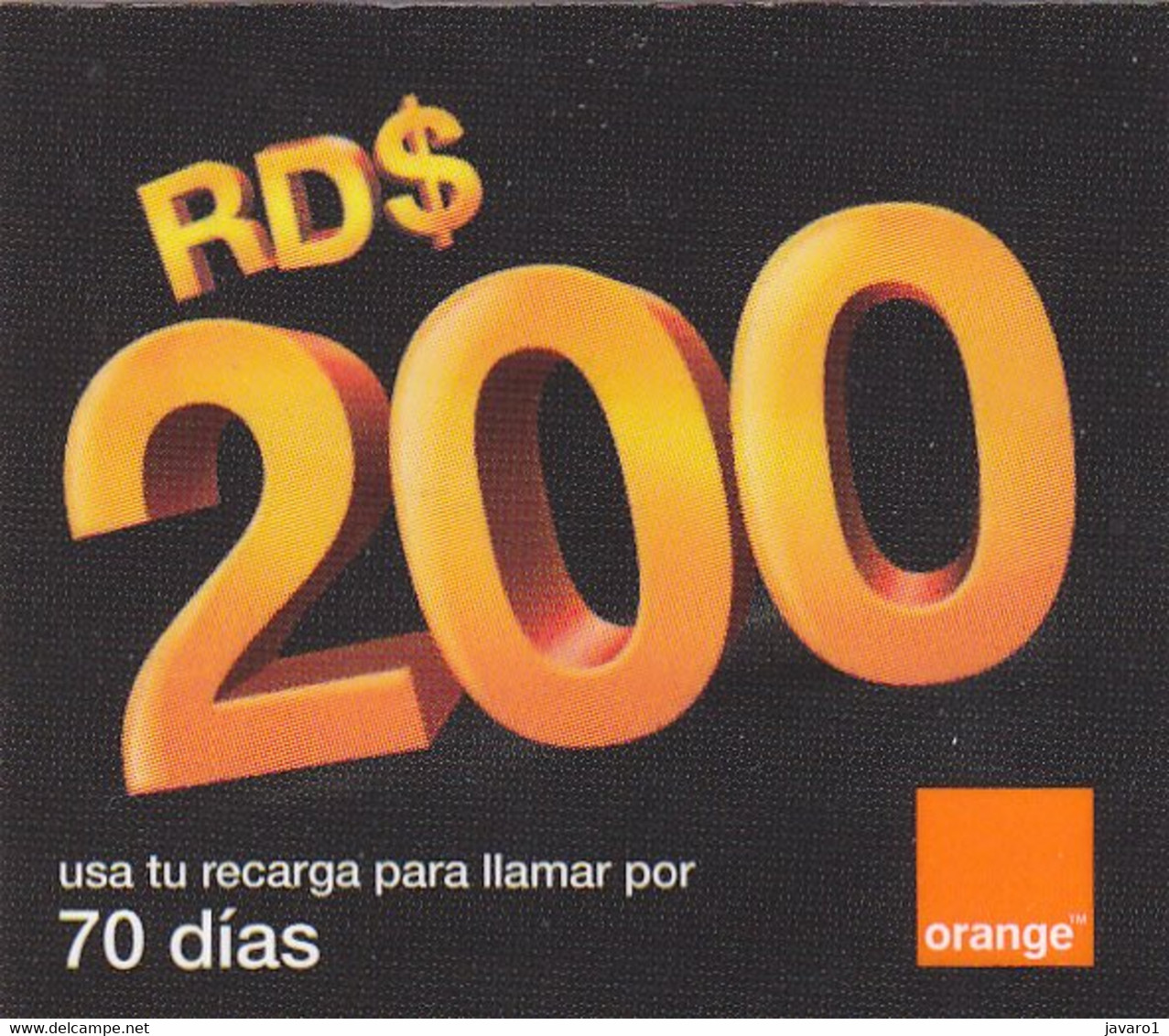 ORANGE : OR-53 RD$200 ORANGE - 30 Dias USED Exp: 31-12-2018 - Dominicana