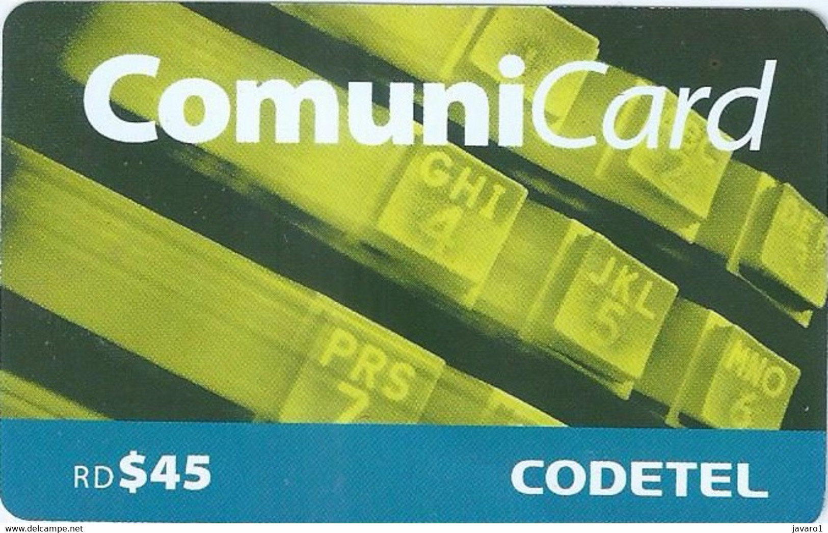 CODETEL-KEYBOARD : K03.AB RD$ 45 2lines USED Exp: 60 DIAS - Dominicaine