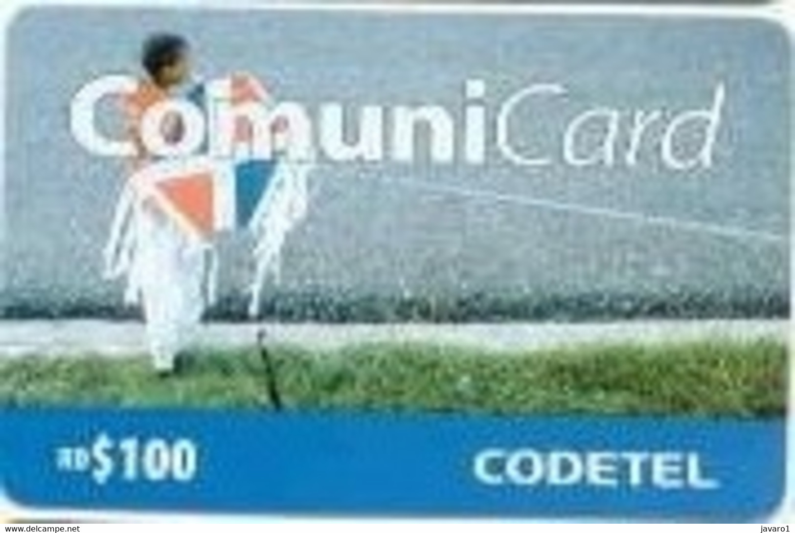 CODETEL : DMC113 RD$100 Boy With Kite And Dominican Flag USED - Dominicana