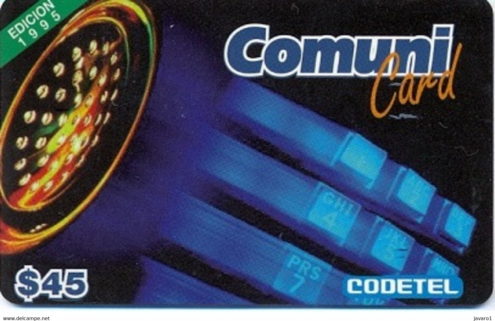 CODETEL : DMC027 $45 Phone Ed.95 Phone ED 01/96 ! MINT Exp: 31 ENE 1996 - Dominik. Republik