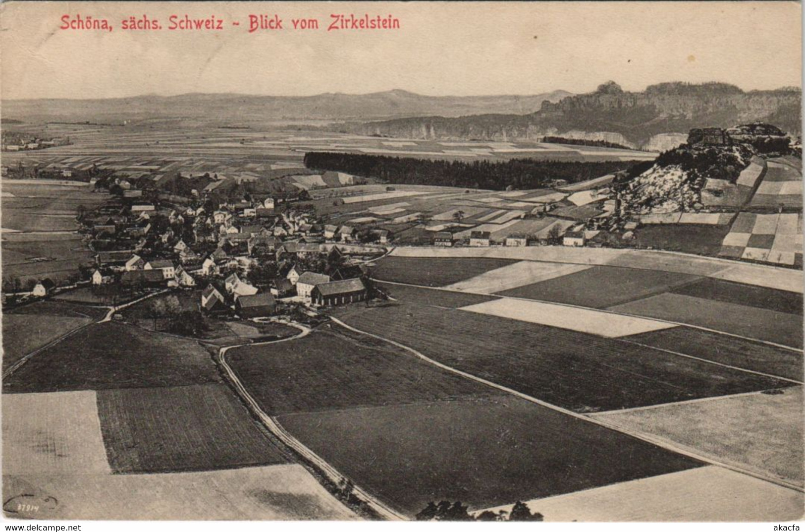 CPA AK Schona - Blick Vom Zirkelstein GERMANY (1080163) - Schöna