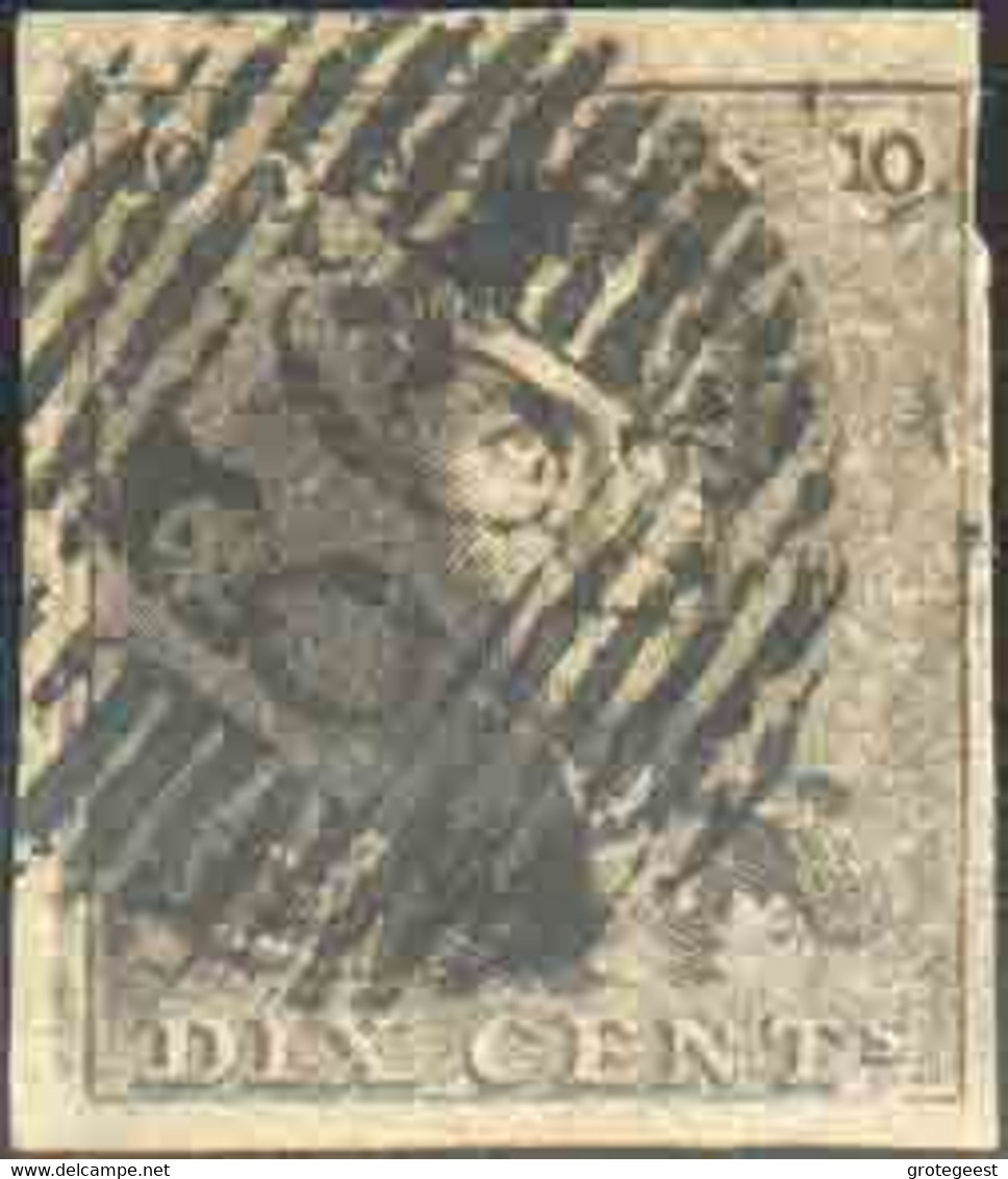 N°1 - Epaulette 10 Centimes Brune, TB Margée Et Obl. P.86 NEUFCHATEAU centrale. En Sus, variété V.25, pos. 191 «Chiffres - 1849 Epaulettes