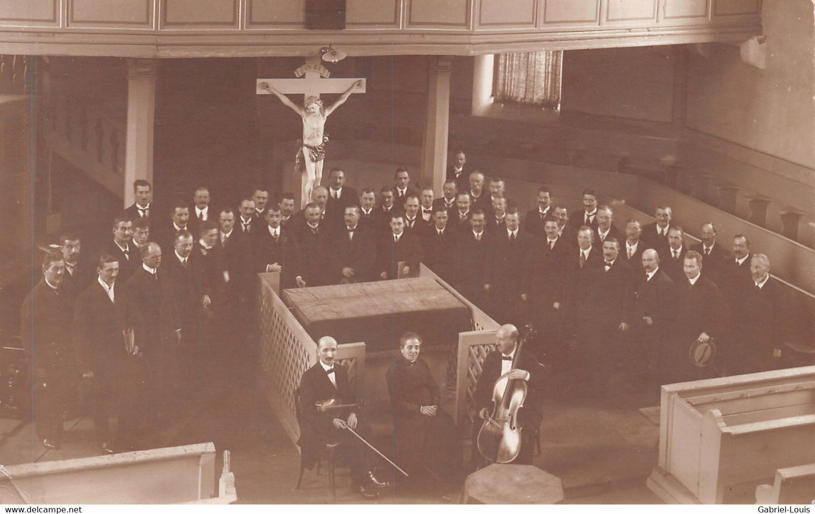 Carte-Photo - Basel - MÄNNERCHOR - Evang. Kirche Weil Am Rhein 8.02.1920 - Weil Am Rhein