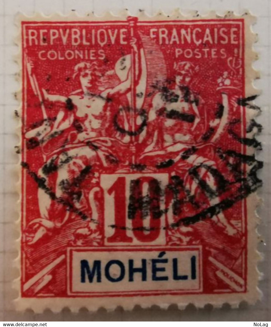 Mohéli - Archipel Des Comores - 1906-07 -  Y&T N°5 /0/ - Oblitérés