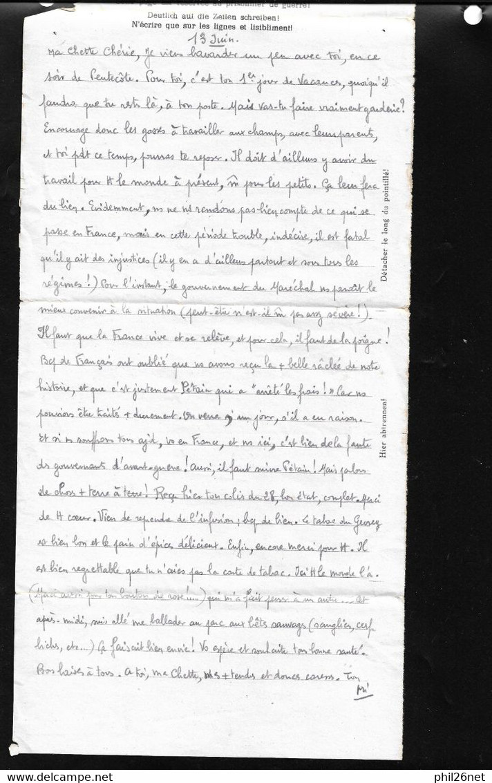 Lettre En Franchise Prisonnier De Guerre De Oflag  IV D à Elsterhorst Le 22/6/1943 à Blondefontaine  France Occupée B/TB - Briefe U. Dokumente