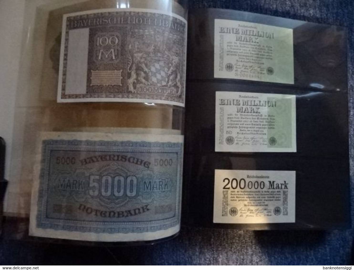 1 Banknotensammlung Mit Deutschen Reichsbanknoten Im Album - Collections