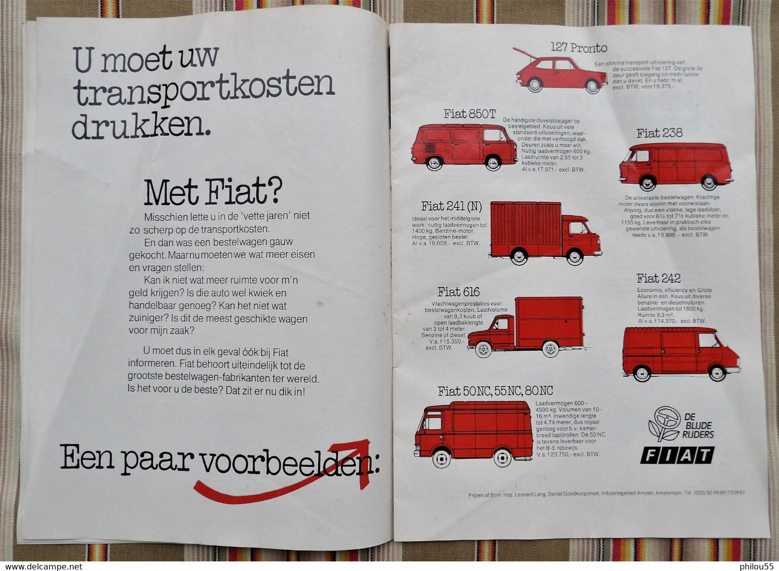 revue publicitaire  DE AUTO ALS WERKTUIG Comparatif utilitaires