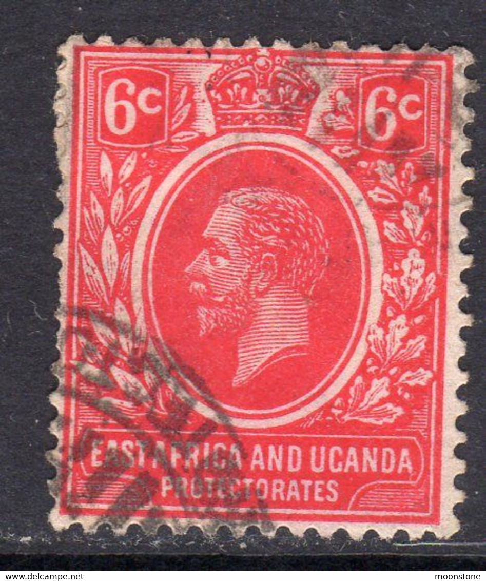 KUT East Africa & Uganda GV 1912-21 6c Scarlet, Used, SG 46a (BA) - East Africa & Uganda Protectorates