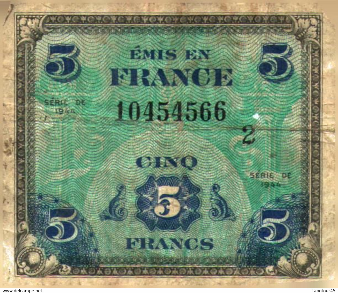 Billets > France > Trésor > 3 Francs 1944 Drapeau - 1944 Flagge/Frankreich