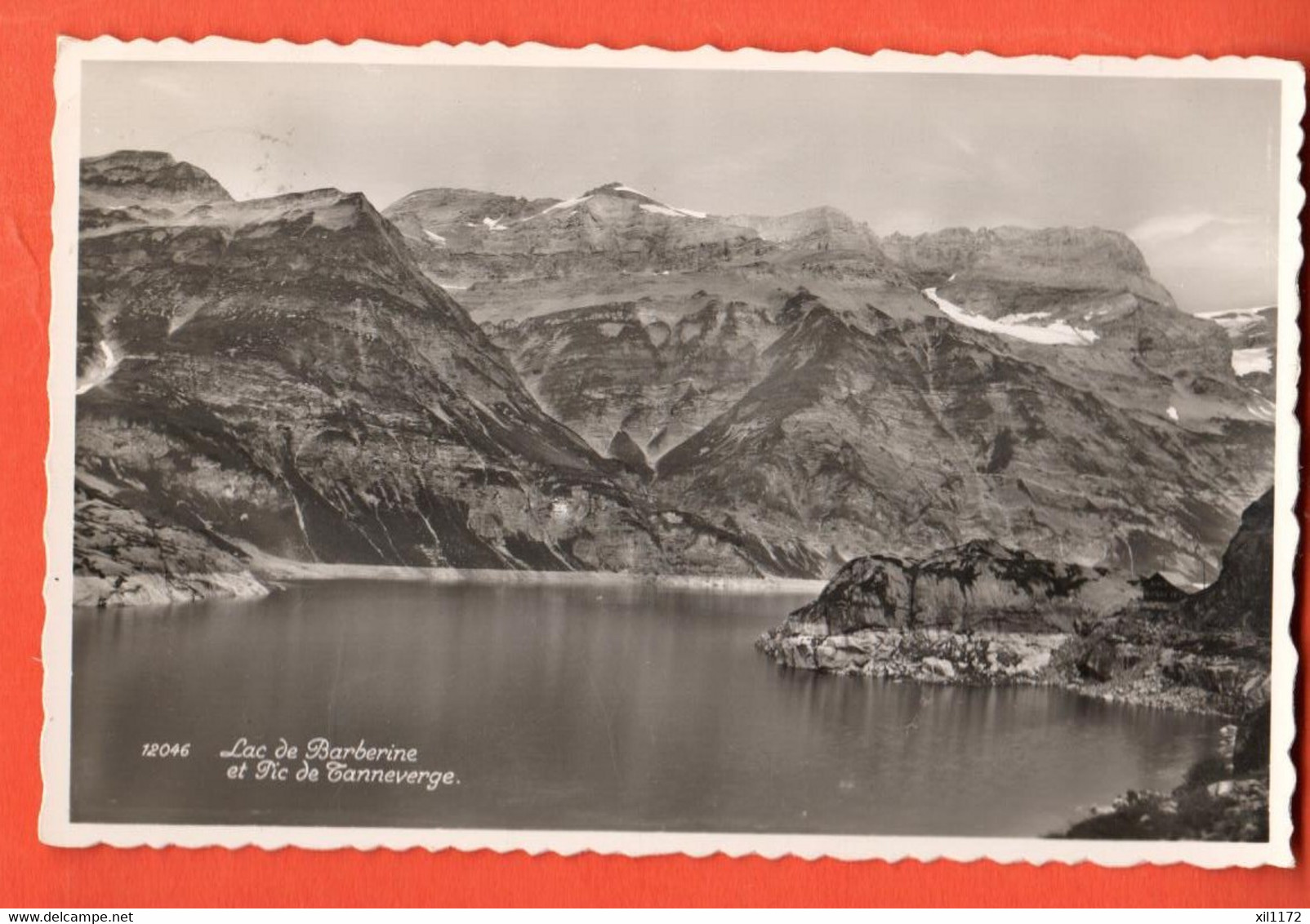 ZGB-23 Lac De BArberine Et Pic De Tanneverge. Cachet Monthey 1943,Visa Censure ACF 1939 - Monthey