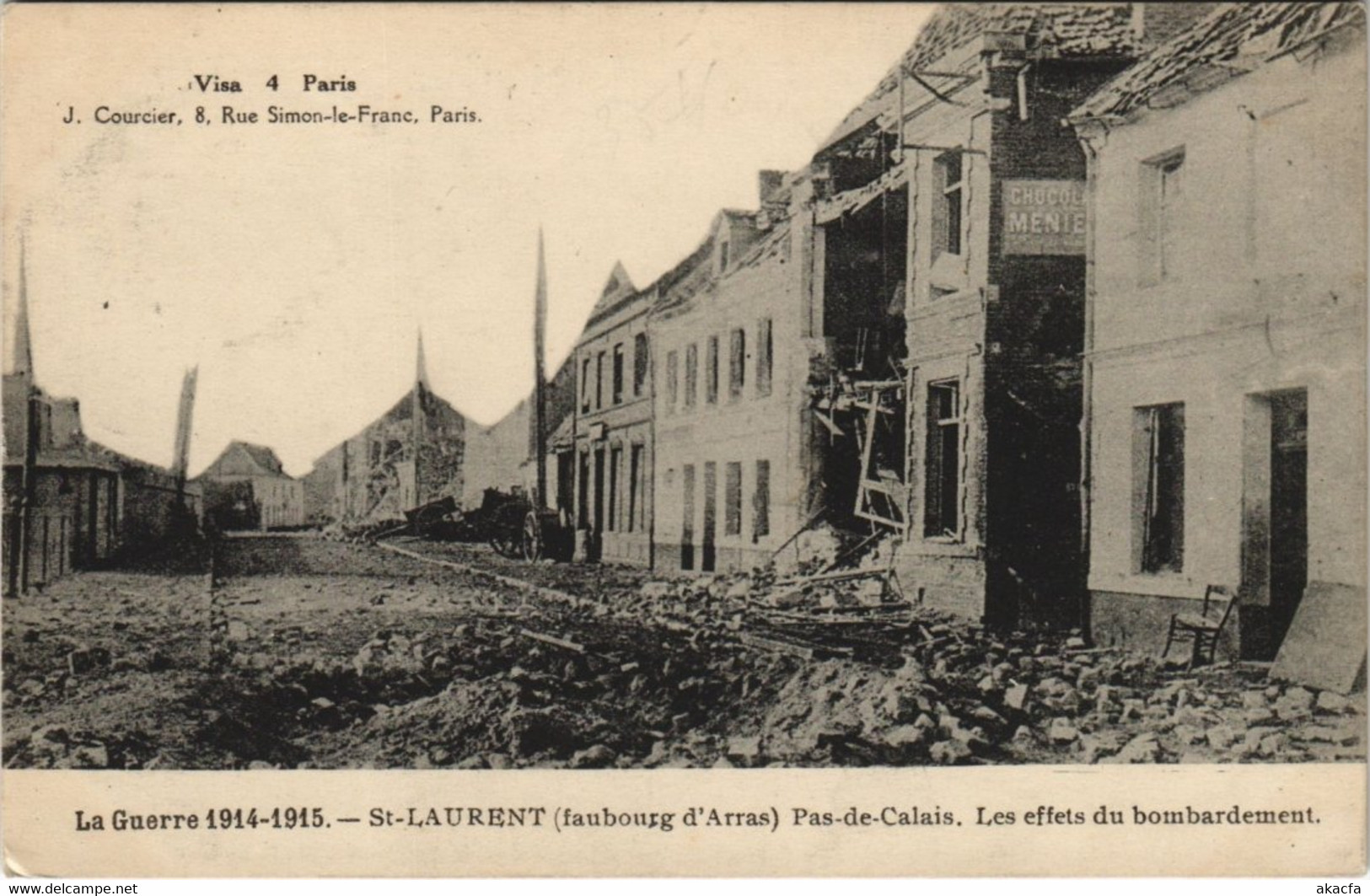 CPA St-LAURENT - Pas-de-Calais - Les Effets Du Bombardement (138743) - Saint Laurent Blangy