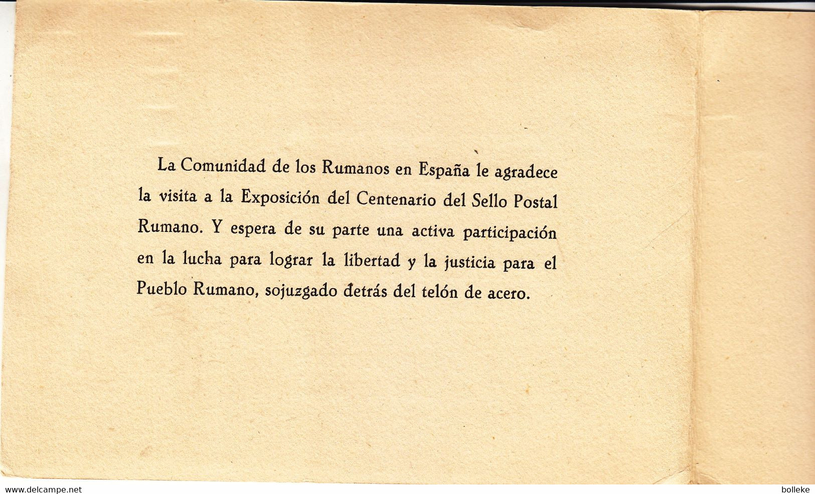 Roumanie - Document De 1958 - Oblit Madrid - Pour La Liberté Du Peuple Roumain - - Covers & Documents