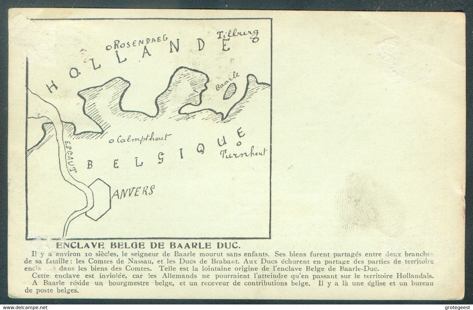 1 Centime Pellens + France  1c. Blanc Obl. Sc LE HAVRE (SPECIAL) Sur Carte (Enclave Belge De Baarle-Duc) Du 20-9 1915 (t - Other & Unclassified