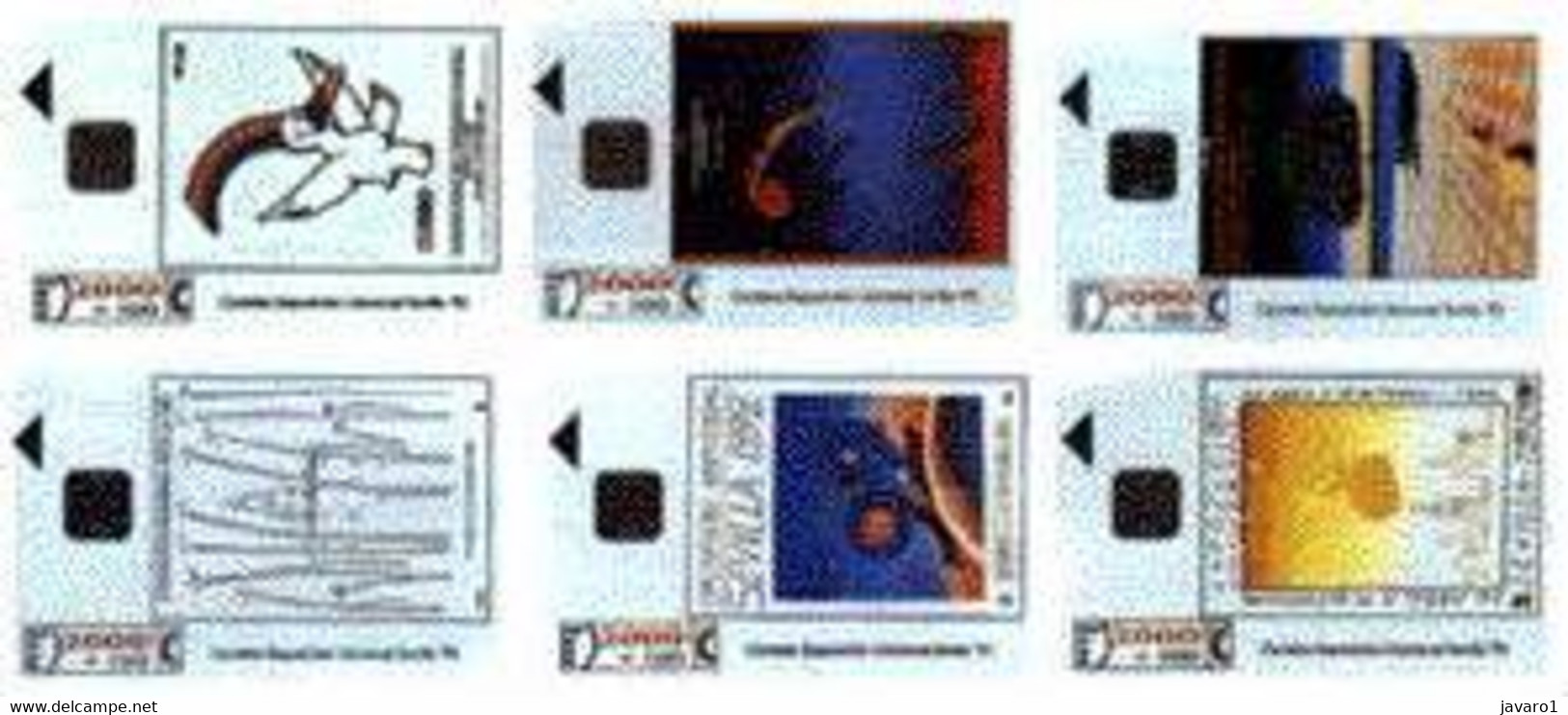 SPAIN : CP001/6 2000 Pta 6 Cards SEVILLA (92 Sin )M) MINT - Autres & Non Classés