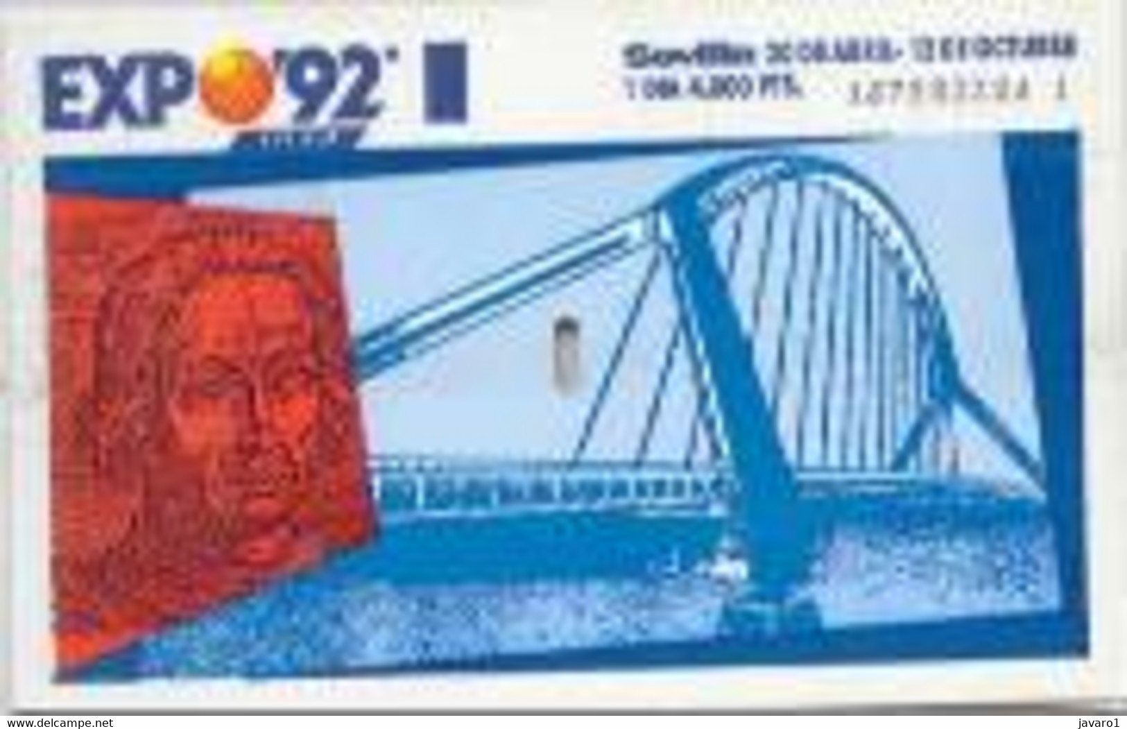 SPAIN : X002 Expo 92 Sevilla Entry Ticket USED - Autres & Non Classés