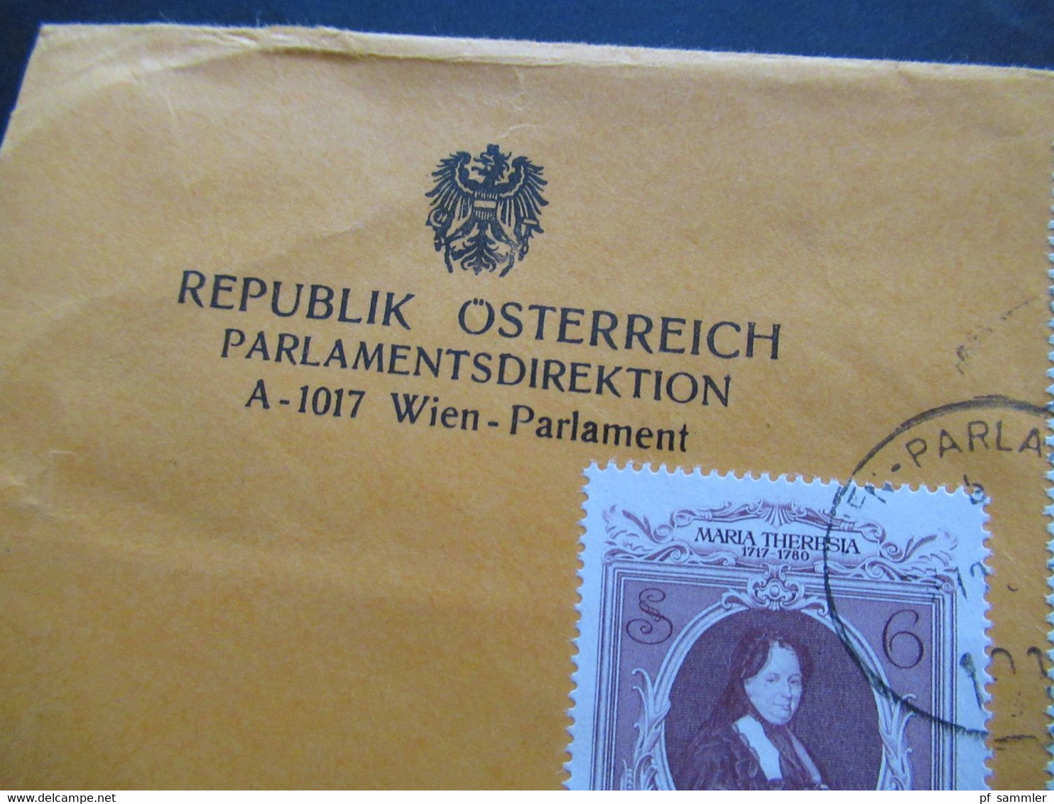 Parlamentsdirektion  1017 Wien 1979 Flugpost Nach Atlanta An Shaul Ladany Social Philately / Judaica. Wien Parlament - Covers & Documents