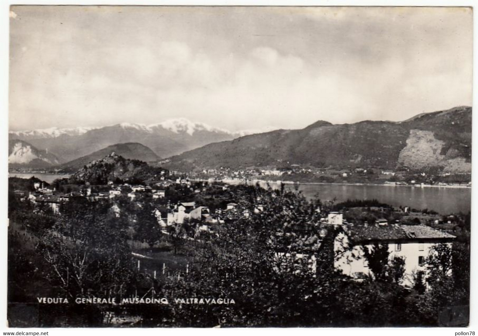 VEDUTA GENERALE MUSADINO VALTRAVAGLIA - PORTO VALTRAVAGLIA - LUINO - VARESE - 1956 - Luino