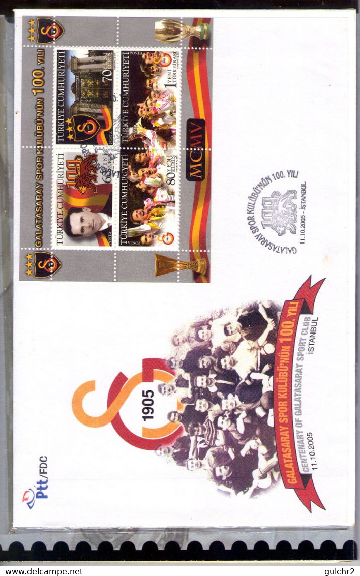 Türkey  2005 100 Jahre Galatasaray Präsentationmappe Mit Den Marken Beiden Blocks Und 2 FDC - Sonstige & Ohne Zuordnung