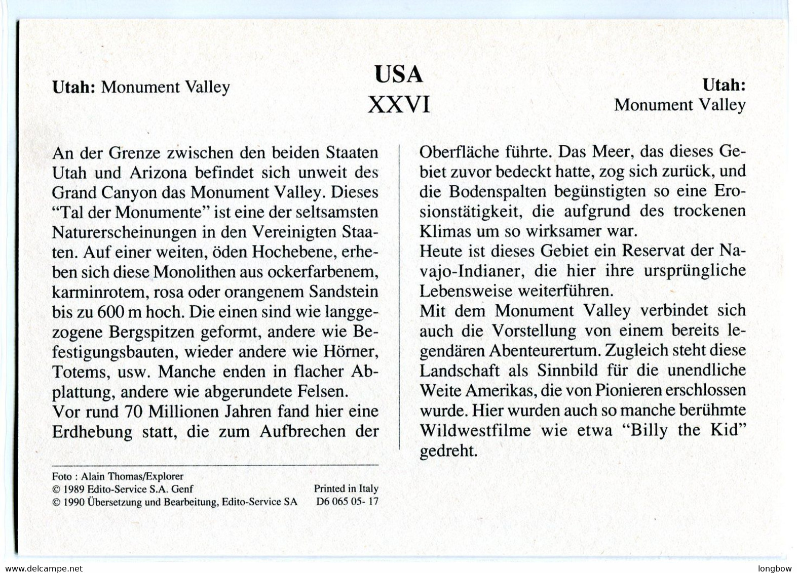 USA Utah Monument Valley #  Edito Service , German Edition # - Molokai