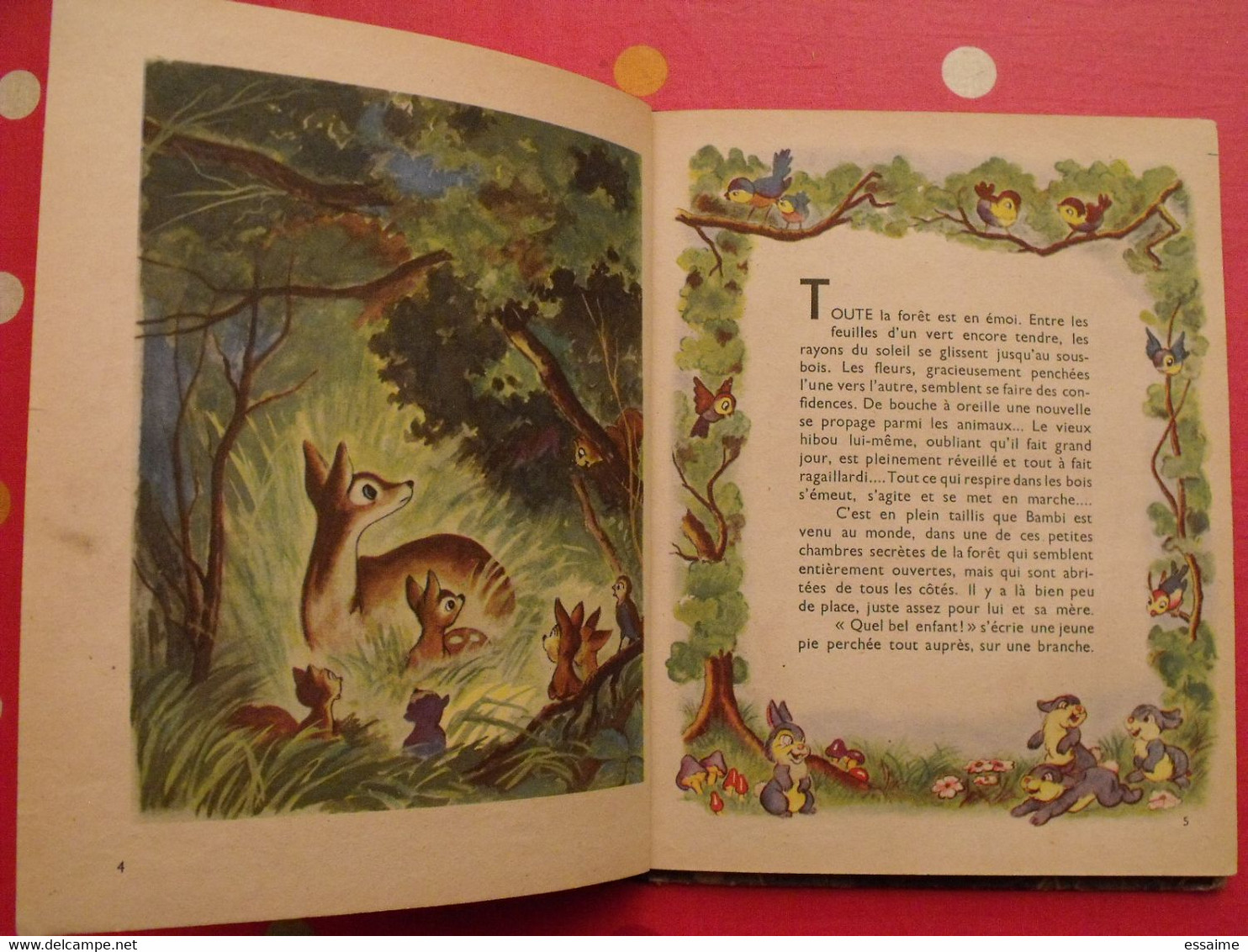 Walt Disney. Bambi D'après Félix Salten. Hachette 1948 - Hachette