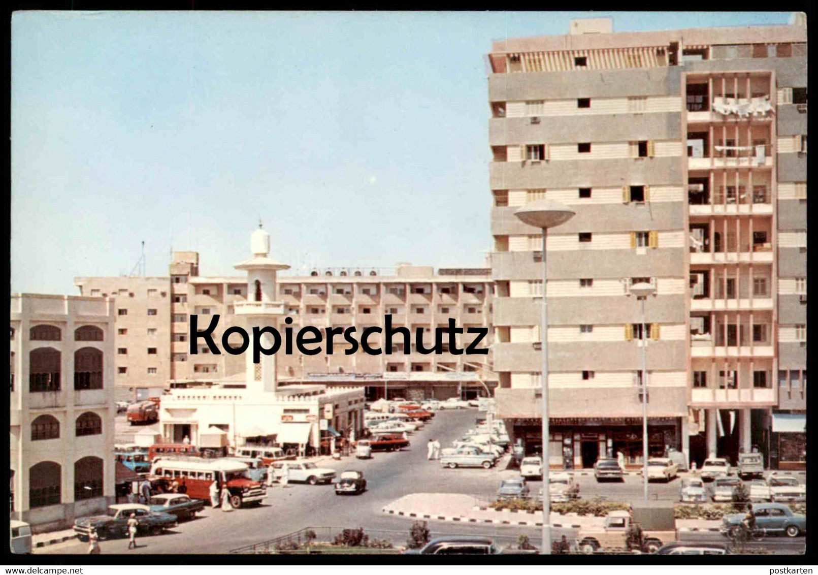 ÄLTERE POSTKARTE JEDDAH KING ABDULAZIZ STREET Bus Pickup Car Cars Saudi Arabia Postcard Ansichtskarte AK Cpa - Saoedi-Arabië