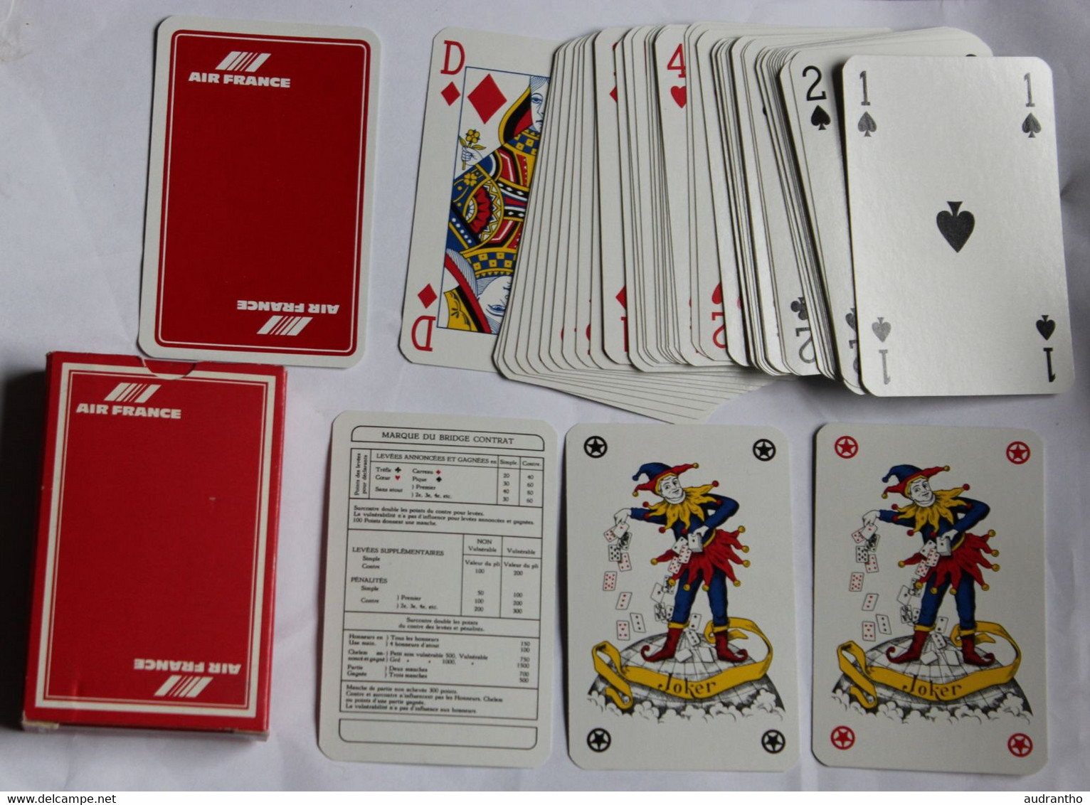 Jeu De 54 Cartes Publicitaires AIR FRANCE Aviation Commerciale Avion Années 70-80 - Jeux De Cartes