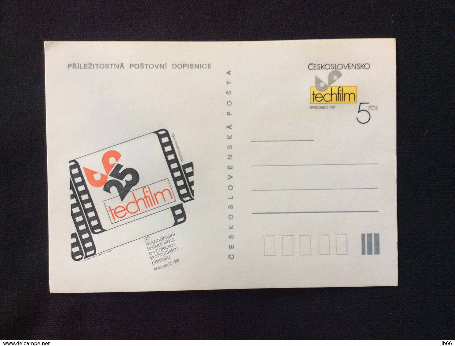 CDV 209 1987 25° Festival Es Techniques De Film Cinéma Pellicule De Pardubice - Cartes Postales