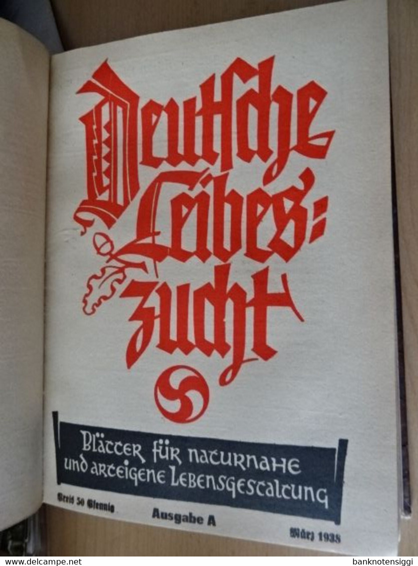 Monatszeitschrift "Deutshe Leibeszucht" Als Buch Gebunden. Januar -Dezember 1938 - Sport