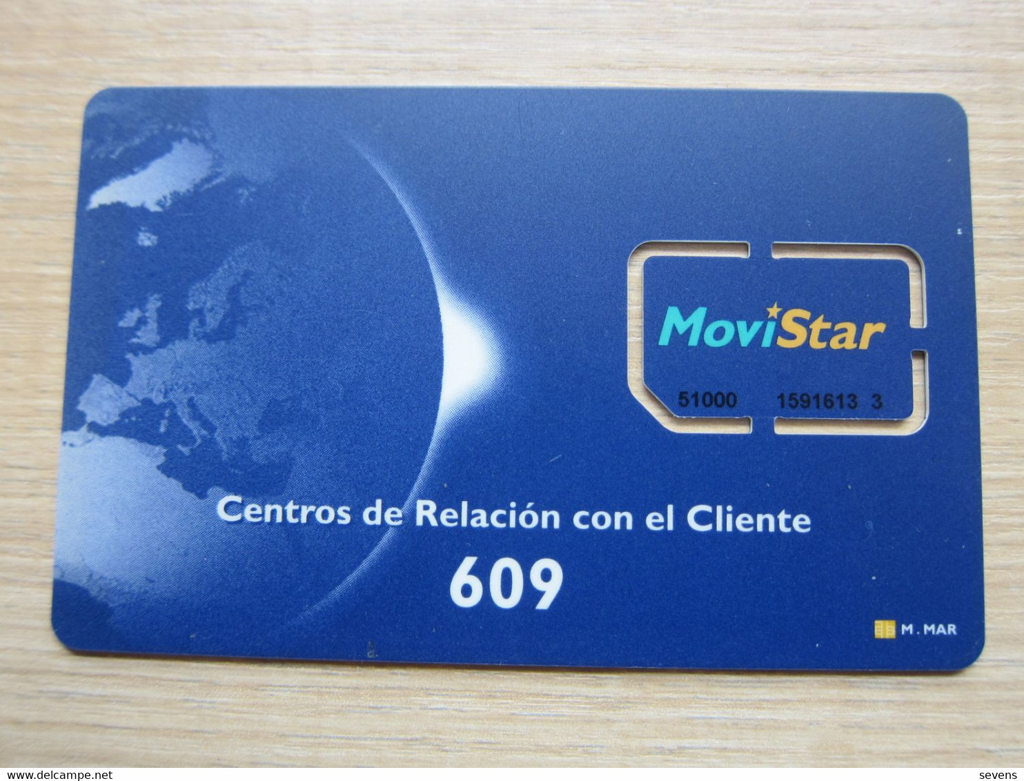 MoviStar Globe,fixed Chip,with M.MAR Logo On Chip And Backside - Telefonica