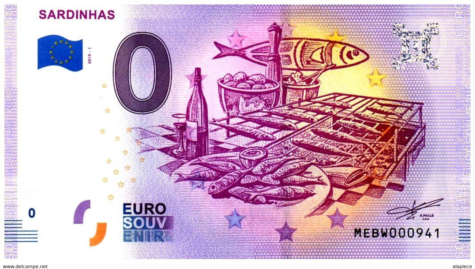 Billet Touristique - 0 Euro - Portugal - Sardinhas (2019-1) - Private Proofs / Unofficial