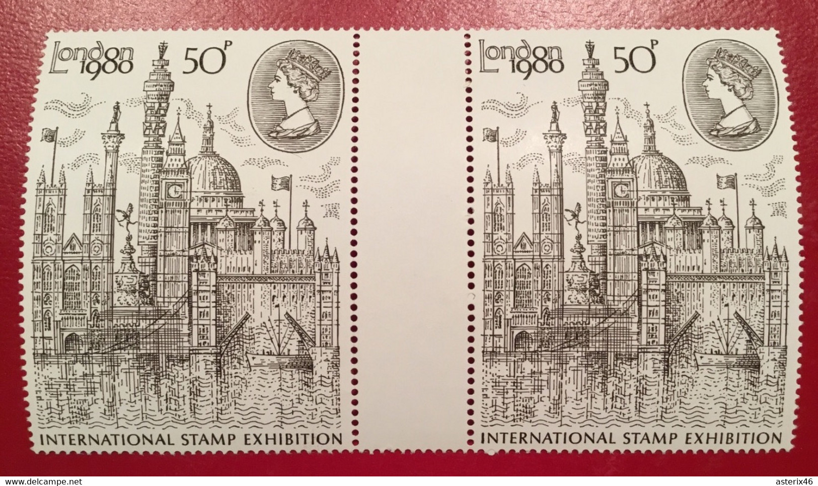 GB Mi. 835 , SG  1118 London 1980 Stamp Exhibition 1980 Gutter Pair ** - Sin Clasificación