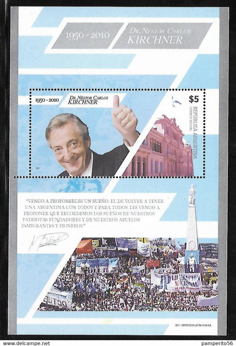 Argentina Año 2011 - Carlos Kirchner - Personakes - Presidentes - Ungebraucht