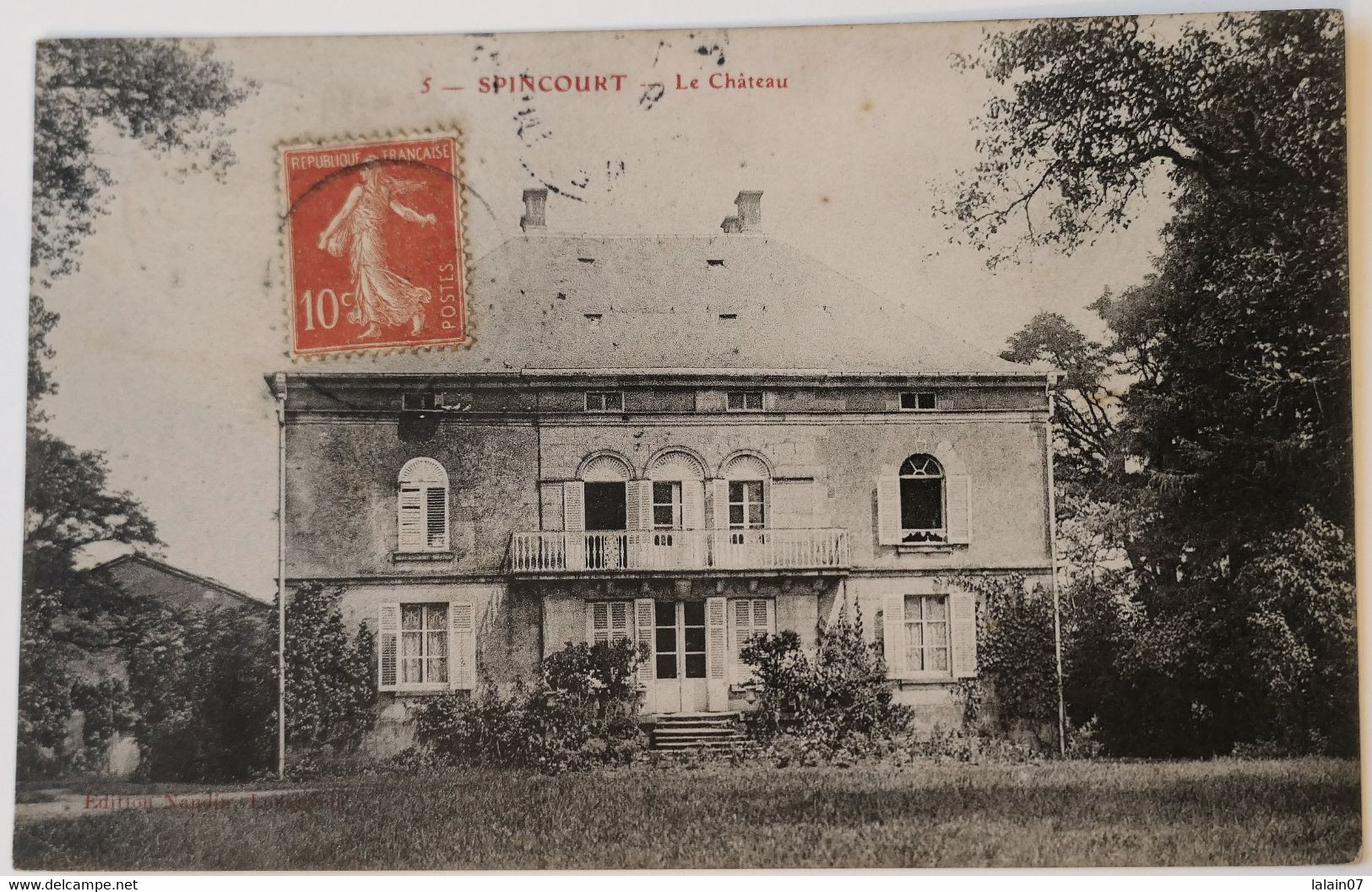 C. P. A. : 55 SPINCOURT : Le Château, Timbre En 1911 - Spincourt