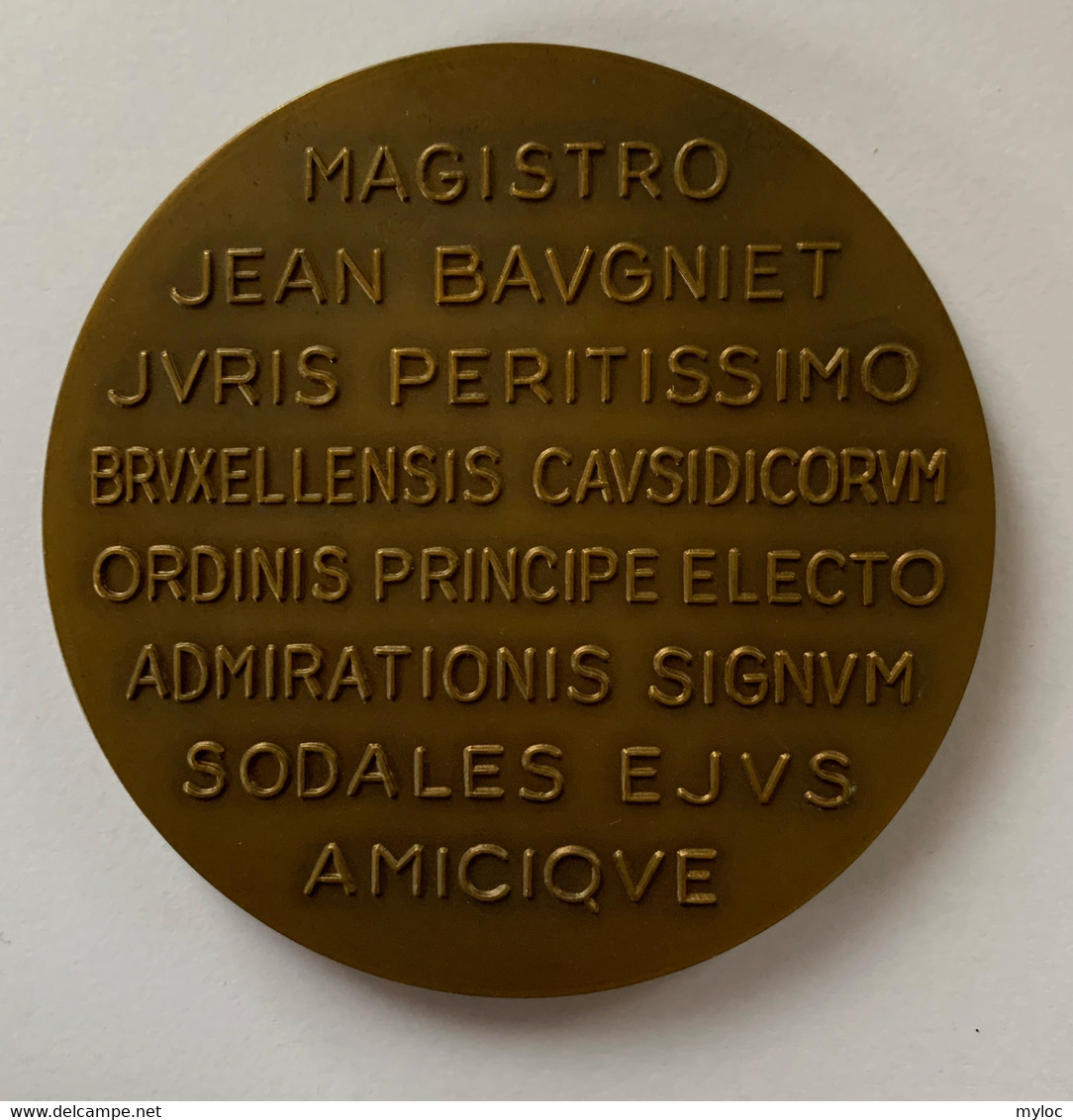 Médaille Bronze.  Jean Baugniet 1971. W. Kreitz. - Professionali / Di Società