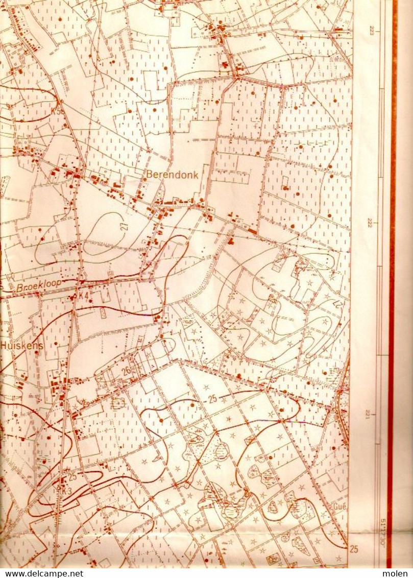 Situatie 1956 ARENDONK STAFKAART 9/5 SCHOONBROEK KORSENDONK KINSCHOT OBROEK RETIE ZWANEVEN VOORHEIDE HET-PLEINTJE S244