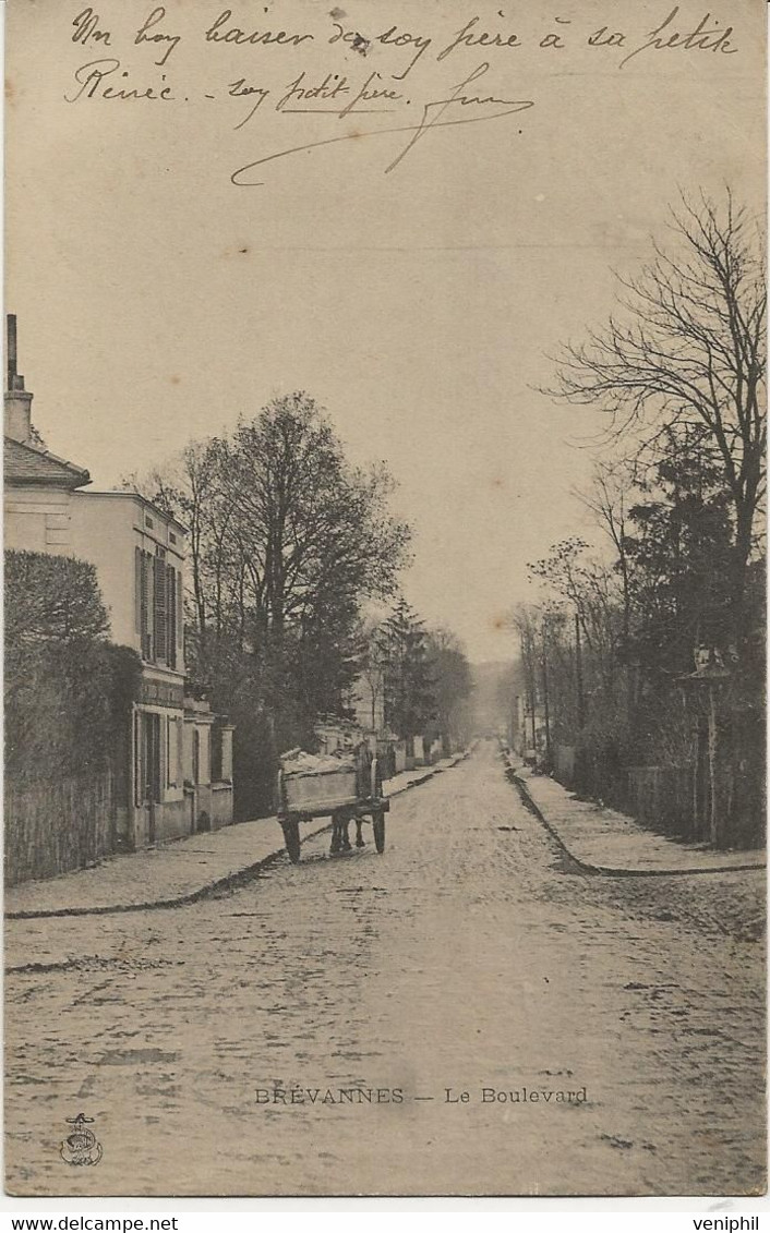 BREVANNES - VAL DE MARNE - LE BOULEVARD -1906 - Limeil Brevannes